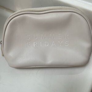 Summer Fridays Beige Makeup Bag
